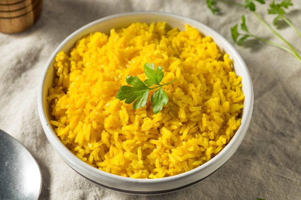 Homemade Steamed Turmeric Rice