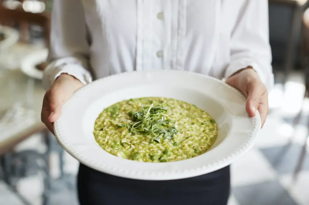 pea and mint risotto