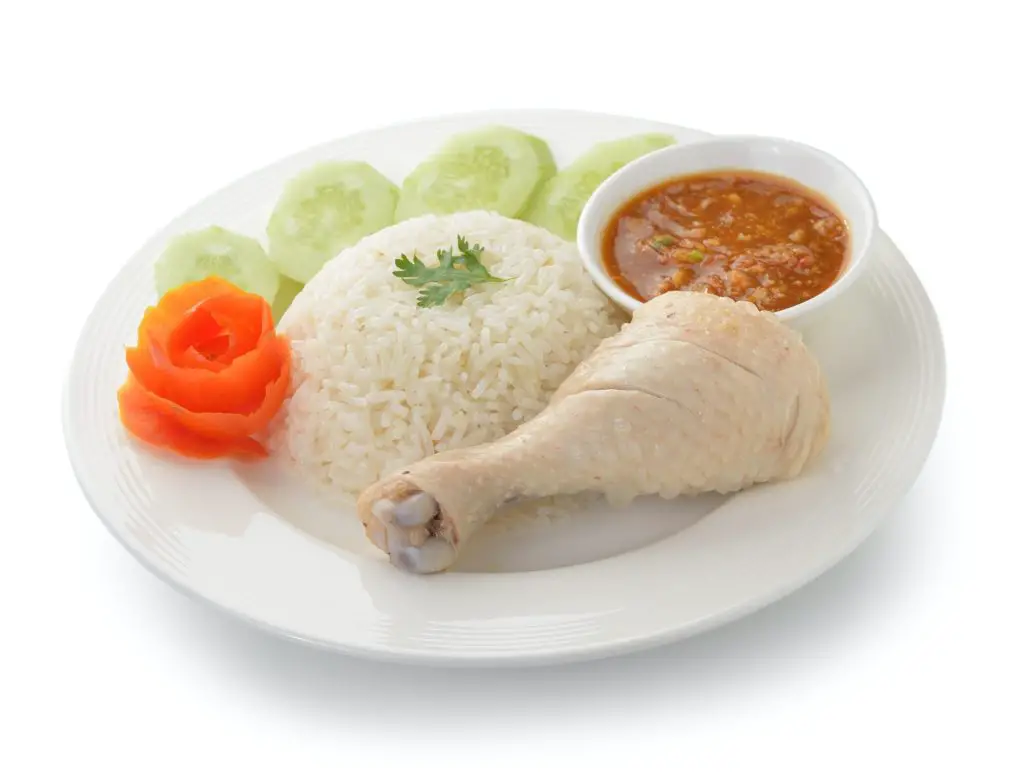 Steam Chicken with Rice 