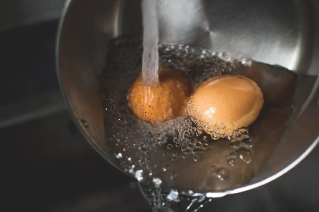 Boiling eggs food