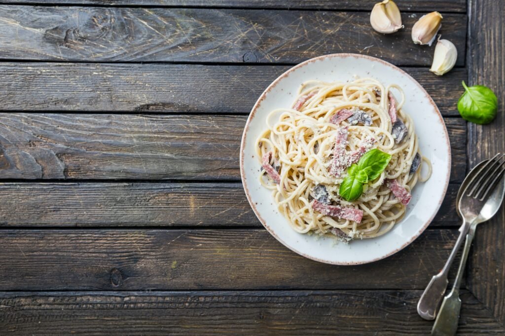 Spaghetti carbonara pasta