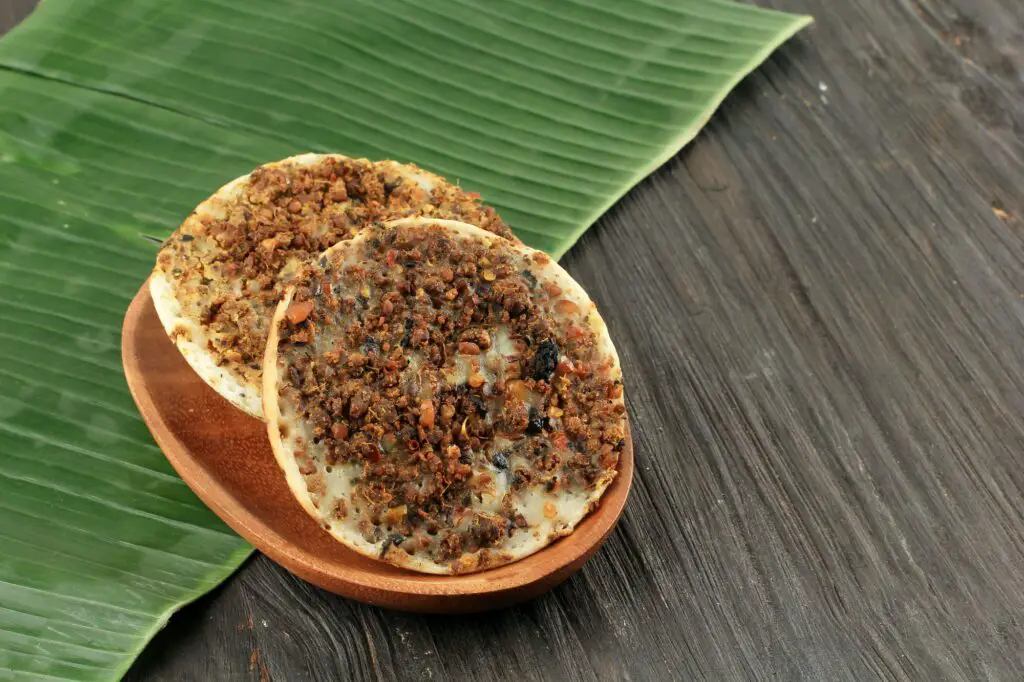 Surabi Oncom, Indonesian Traditional Pancake with Oncom Fermented Soybean.