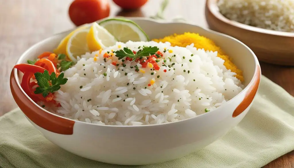 Rice with seasoning mix