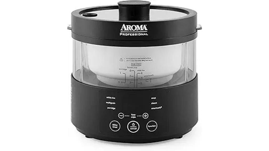 aroma smartcarb multicooker and steamer