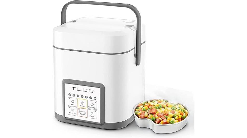 compact rice cooker ceramic coated