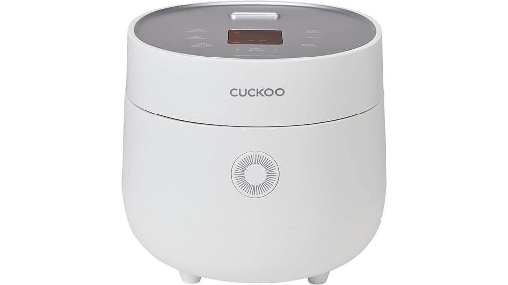 cuckoo rice cooker with 13 menu options