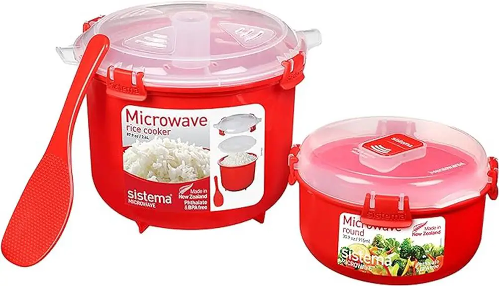 microwave rice cooker with vent