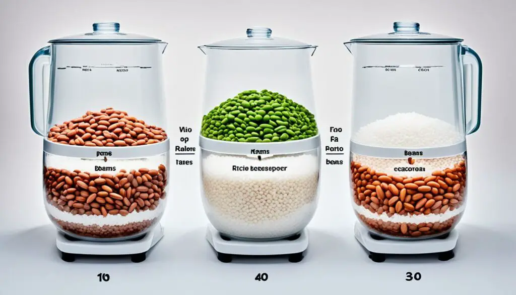 water to bean ratios