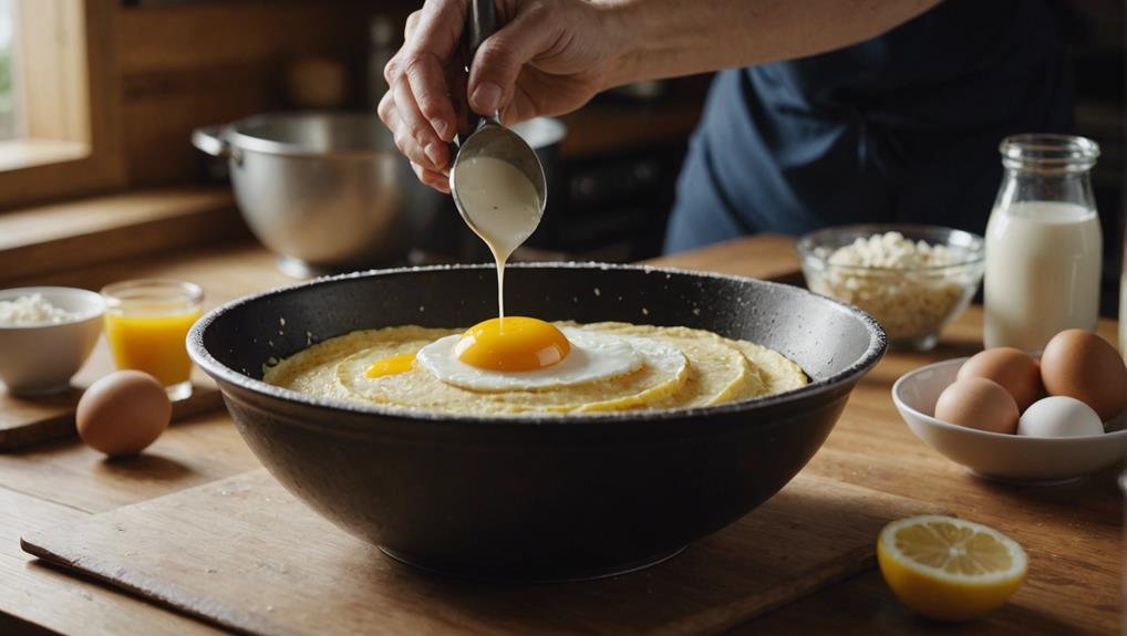 mixing ingredients for baking