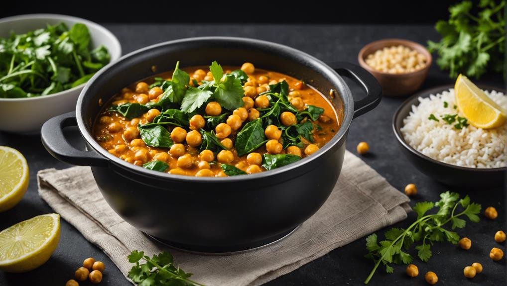 vegetarian curry with legumes