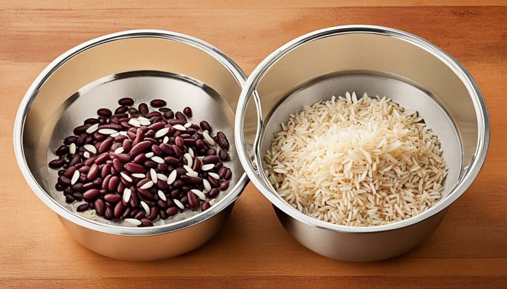 Rice and bean preparation techniques