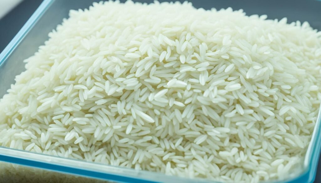 uncooked rice storage