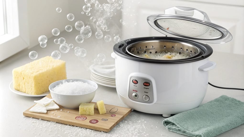 cleaning rice cooker thoroughly