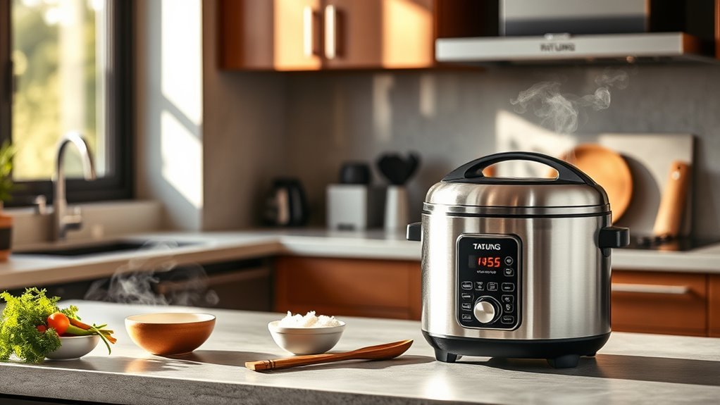 versatile stainless steel rice cooker