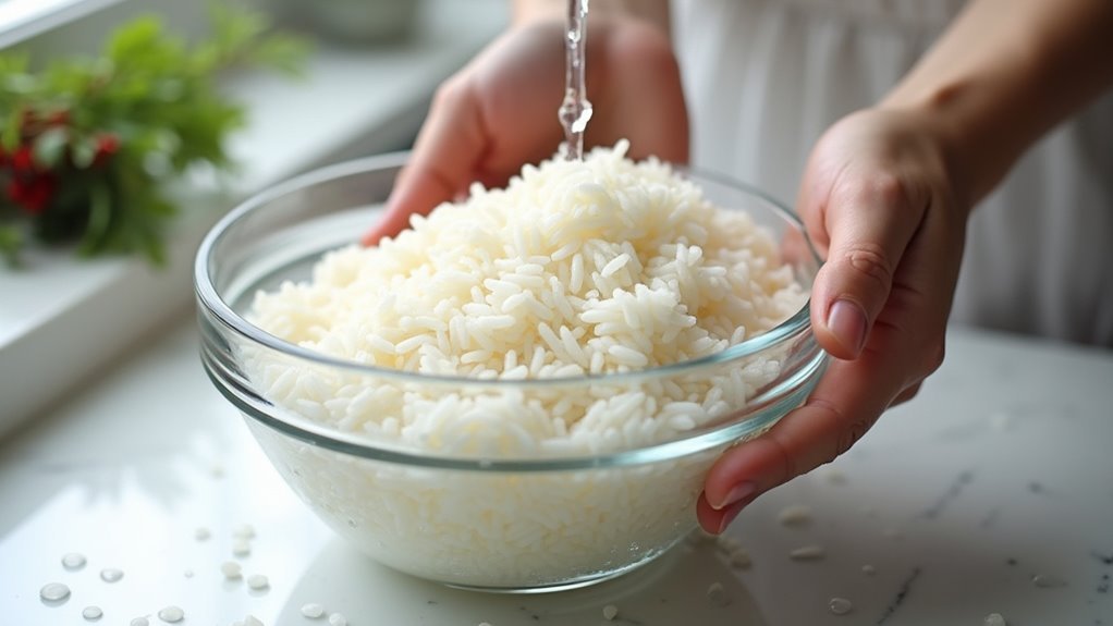 rinsing techniques for rice